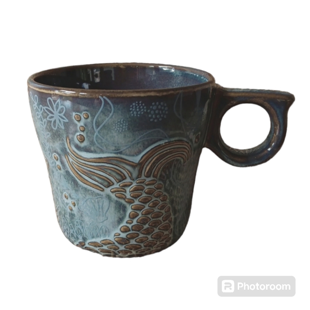 Starbucks Siren Mermaid Tail 2014 Anniversary Collection Coffee Mug Cup 12 Oz.